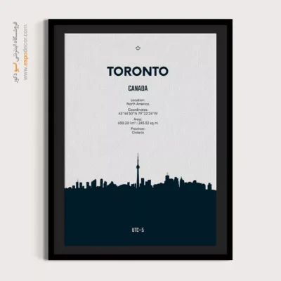 خرید تابلو نقشه تورنتو برای اتاق کار - ‏toronto america  – تابلو نقشه شهرهای جهان - اسپو دکور