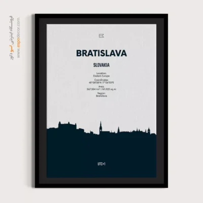 خرید تابلو نقشه برای دفتر گردشگری - ‏bratislava eastern europe  – تابلو نقشه شهرهای جهان - اسپو دکور
