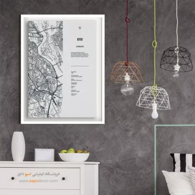 خرید تابلو نقشه شهرهای جهان 4 ‌تکه - ‏kyiv ukraine  – تابلو نقشه شهرهای جهان - اسپو دکور