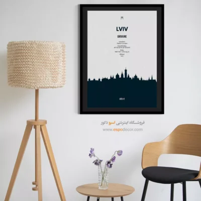 خرید تابلو نقشه فانتزی - ‏lviv eastern europe  – تابلو نقشه شهرهای جهان - اسپو دکور