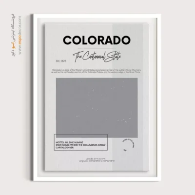 خرید تابلو نقشه کلورادو - کلورادو – تابلو نقشه شهرهای جهان - اسپو دکور