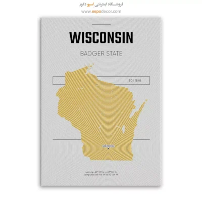 تابلو نقشه واشنگتون - واشنگتون – تابلو نقشه شهرهای جهان - اسپو دکور