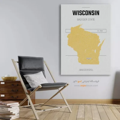 تابلو نقشه واشنگتون - واشنگتون – تابلو نقشه شهرهای جهان - اسپو دکور