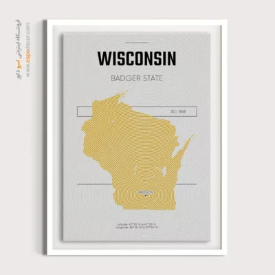 تابلو نقشه واشنگتون - واشنگتون – تابلو نقشه شهرهای جهان - اسپو دکور