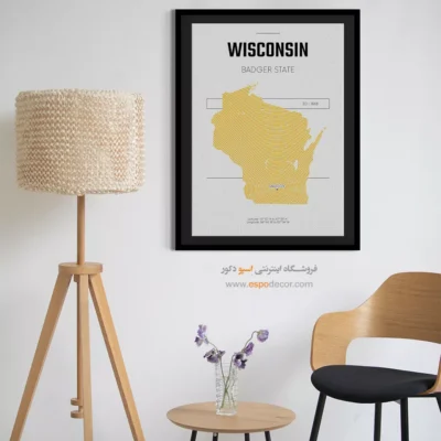 تابلو نقشه واشنگتون - واشنگتون – تابلو نقشه شهرهای جهان - اسپو دکور