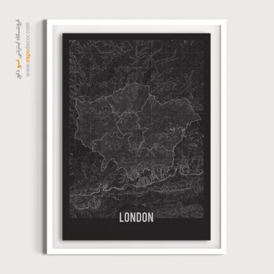 خرید تابلو نقشه مدرن لندن - لندن – تابلو نقشه شهرهای جهان - اسپو دکور