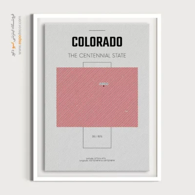 تابلو نقشه دیواری کلورادو - کلورادو – تابلو نقشه شهرهای جهان - اسپو دکور