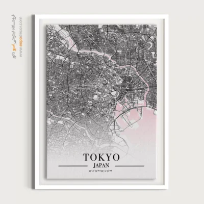 تابلو نقشه شهر توکیو - توکیو – تابلو نقشه شهرهای جهان - اسپو دکور