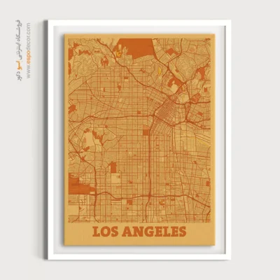 خرید تابلو نقشه شهر لس آنجلس - لس آنجلس – تابلو نقشه شهرهای جهان - اسپو دکور