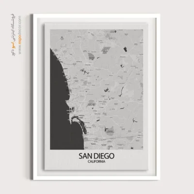 خرید تابلو نقشه سن دیگو - سن دیگو – تابلو نقشه شهرهای جهان - اسپو دکور
