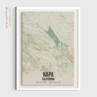 تابلو نقشه نپا کالیفرنیا - نپا کالیفرنیا – تابلو نقشه شهرهای جهان - اسپو دکور