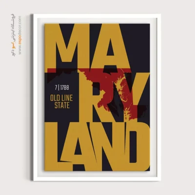 تابلوهای اداری مدرن - ‏old line state  – تابلو نقشه شهرهای جهان - اسپو دکور