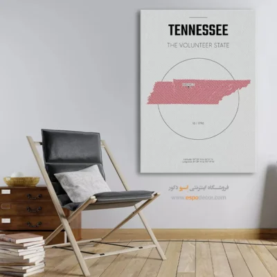 تابلو نقشه برای دفتر وکیل - tennessee – تابلو نقشه شهرهای جهان - اسپو دکور