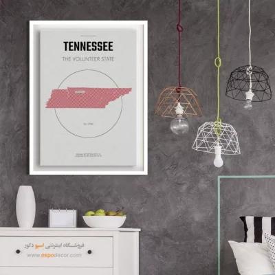 تابلو نقشه برای دفتر وکیل - tennessee – تابلو نقشه شهرهای جهان - اسپو دکور