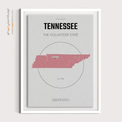 تابلو نقشه برای دفتر وکیل - tennessee – تابلو نقشه شهرهای جهان - اسپو دکور