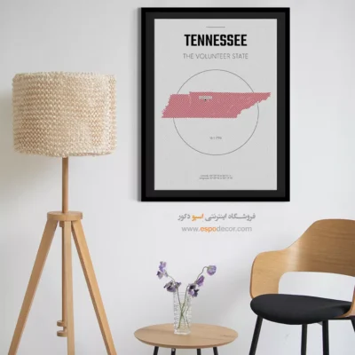 تابلو نقشه برای دفتر وکیل - tennessee – تابلو نقشه شهرهای جهان - اسپو دکور