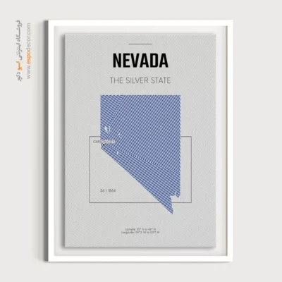 تابلو نقشه توریستی شهرها - ‏nevada  – تابلو نقشه شهرهای جهان - اسپو دکور