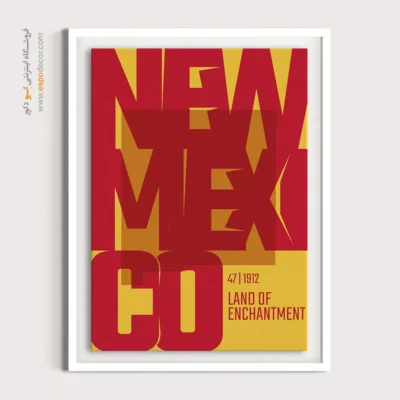 تابلو نقشه ست برای دکور مدرن - ‏land of enchantment  – تابلو نقشه شهرهای جهان - اسپو دکور