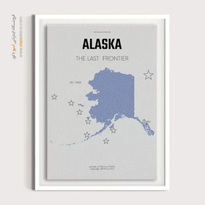 تابلو نقشه دست‌ساز برای کلکسیون - ‏alaska  – تابلو نقشه شهرهای جهان - اسپو دکور