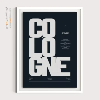 تابلو نقشه سفارشی شهرهای توریستی - ‏cologne Europe  – تابلو نقشه شهرهای جهان - اسپو دکور
