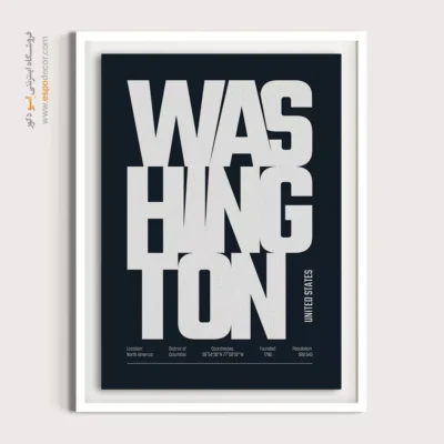 تابلو نقشه مناسب دانشگاه‌ها - ‏washington america  – تابلو نقشه شهرهای جهان - اسپو دکور