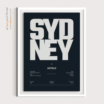 خرید اینترنتی تابلو نقشه چند تکه - ‏sydney australia  – تابلو نقشه شهرهای جهان - اسپو دکور