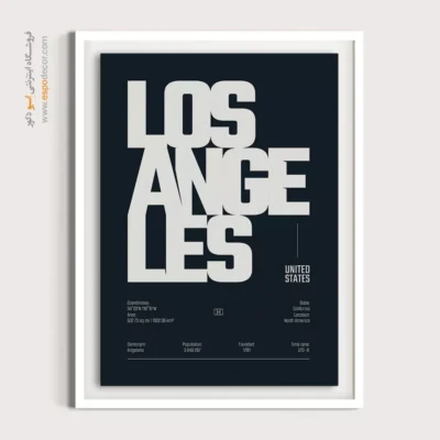 تابلو نقشه لس آنجلس برای اتاق نشیمن - ‏los angeles california  – تابلو نقشه شهرهای جهان - اسپو دکور