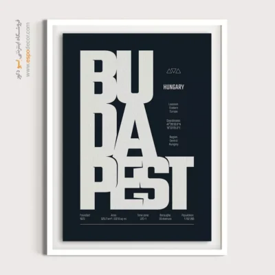 تابلو نقشه بوداپست برای اتاق نوجوان - ‏budapest europe  – تابلو نقشه شهرهای جهان - اسپو دکور