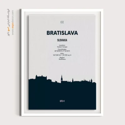 خرید تابلو نقشه برای دفتر گردشگری - ‏bratislava eastern europe  – تابلو نقشه شهرهای جهان - اسپو دکور