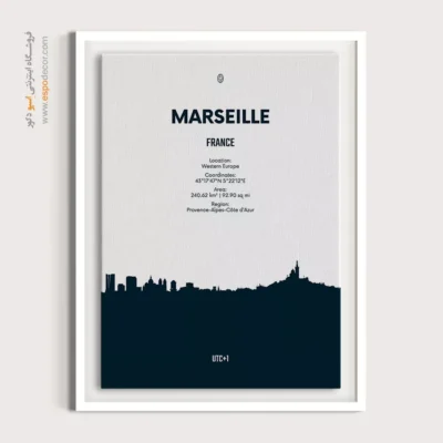 خرید تابلو نقشه توریستی - ‏marseille eastern europe  – تابلو نقشه شهرهای جهان - اسپو دکور