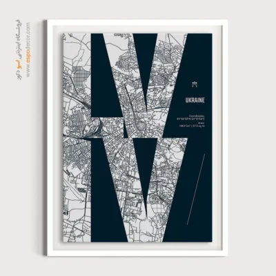 خرید تابلو نقشه شهرها چند تکه - ‏lviv  – تابلو نقشه شهرهای جهان - اسپو دکور