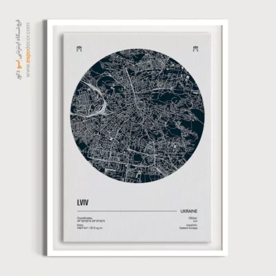 خرید تابلو نقشه شهرهای معروف - ‏lviv ukraine  – تابلو نقشه شهرهای جهان - اسپو دکور