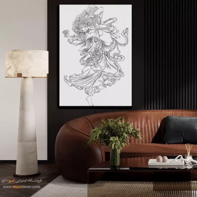 تابلو مینیاتور خطی برای نشیمن - بهخط – تابلو مینیاتور خطی - اسپو دکور