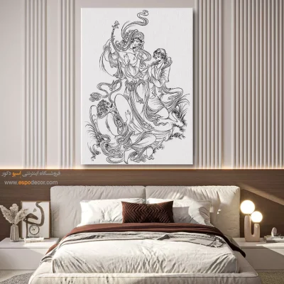 تابلو مینیاتوری برای پذیرایی - خطینه – تابلو مینیاتور خطی - اسپو دکور