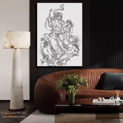 تابلو مینیاتوری برای پذیرایی - خطینه – تابلو مینیاتور خطی - اسپو دکور