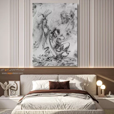 خرید تابلو دکوراتیو خطی - پرنیا – تابلو مینیاتور خطی - اسپو دکور