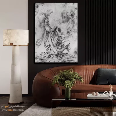 خرید تابلو دکوراتیو خطی - پرنیا – تابلو مینیاتور خطی - اسپو دکور