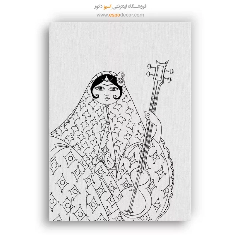 خرید تابلو بوم نقاشی خطی 