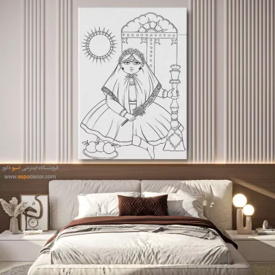 خرید تابلو خطی دستساز - آوایخط – تابلو مینیاتور خطی - اسپو دکور