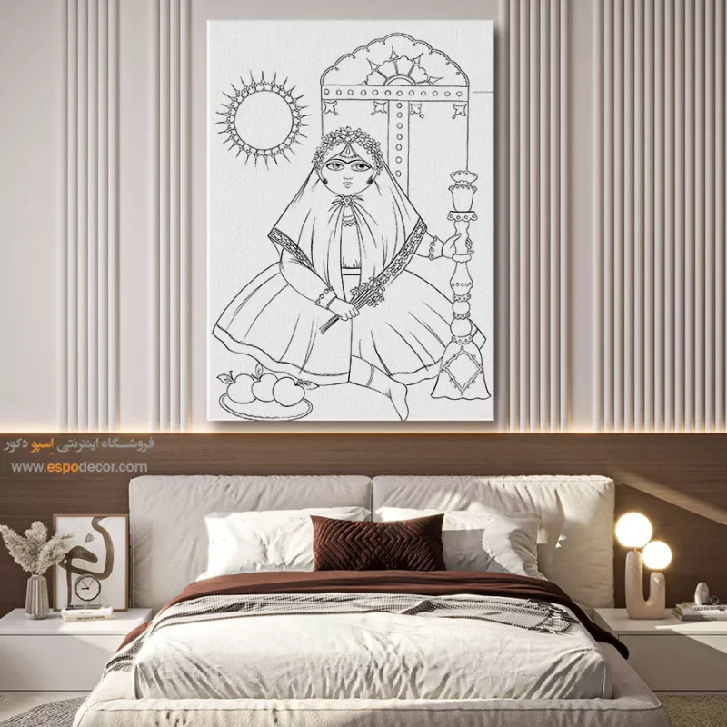 خرید تابلو خطی دست‌ساز 