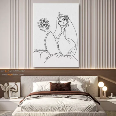 خرید تابلو سنتی دیواری - رخنشان – تابلو مینیاتور خطی - اسپو دکور