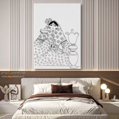 خرید تابلو مینیاتور - رخشینه – تابلو مینیاتور خطی - اسپو دکور