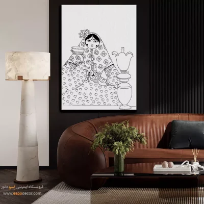 خرید تابلو مینیاتور - رخشینه – تابلو مینیاتور خطی - اسپو دکور