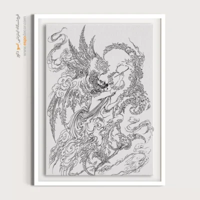 خرید تابلو هنری - رخشان – تابلو مینیاتور خطی - اسپو دکور