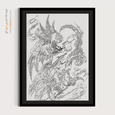 خرید تابلو هنری - رخشان – تابلو مینیاتور خطی - اسپو دکور