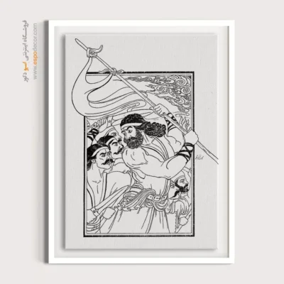 خرید تابلو بوم خطی - فسان‌نگار – تابلو مینیاتور خطی - اسپو دکور