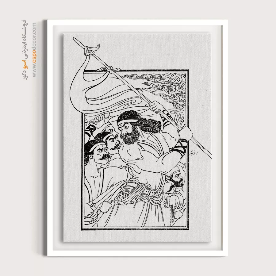 خرید تابلو بوم خطی - فساننگار – تابلو مینیاتور خطی - اسپو دکور