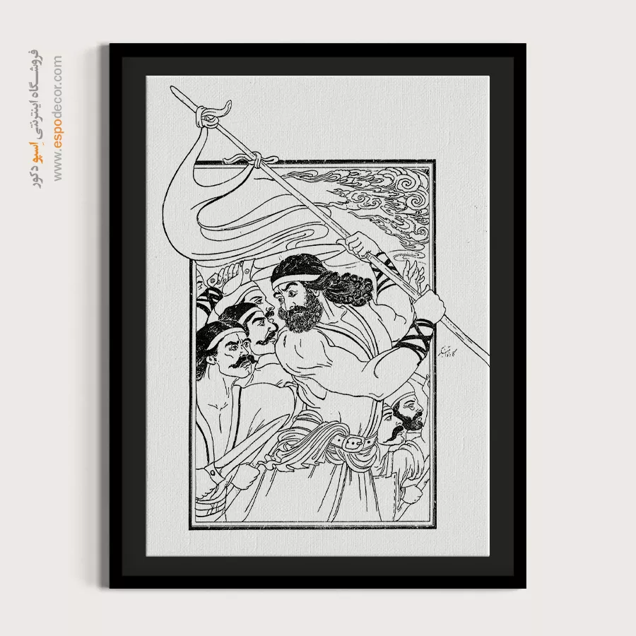 خرید تابلو بوم خطی - فساننگار – تابلو مینیاتور خطی - اسپو دکور