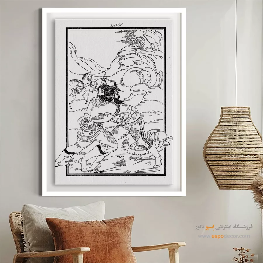 خرید تابلو دکوراتیو - رخنما – تابلو مینیاتور خطی - اسپو دکور