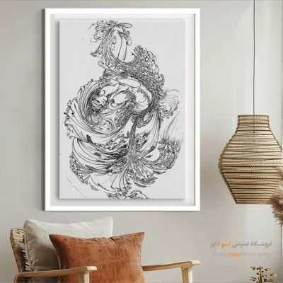 خرید تابلو - جاننگار – تابلو مینیاتور خطی - اسپو دکور